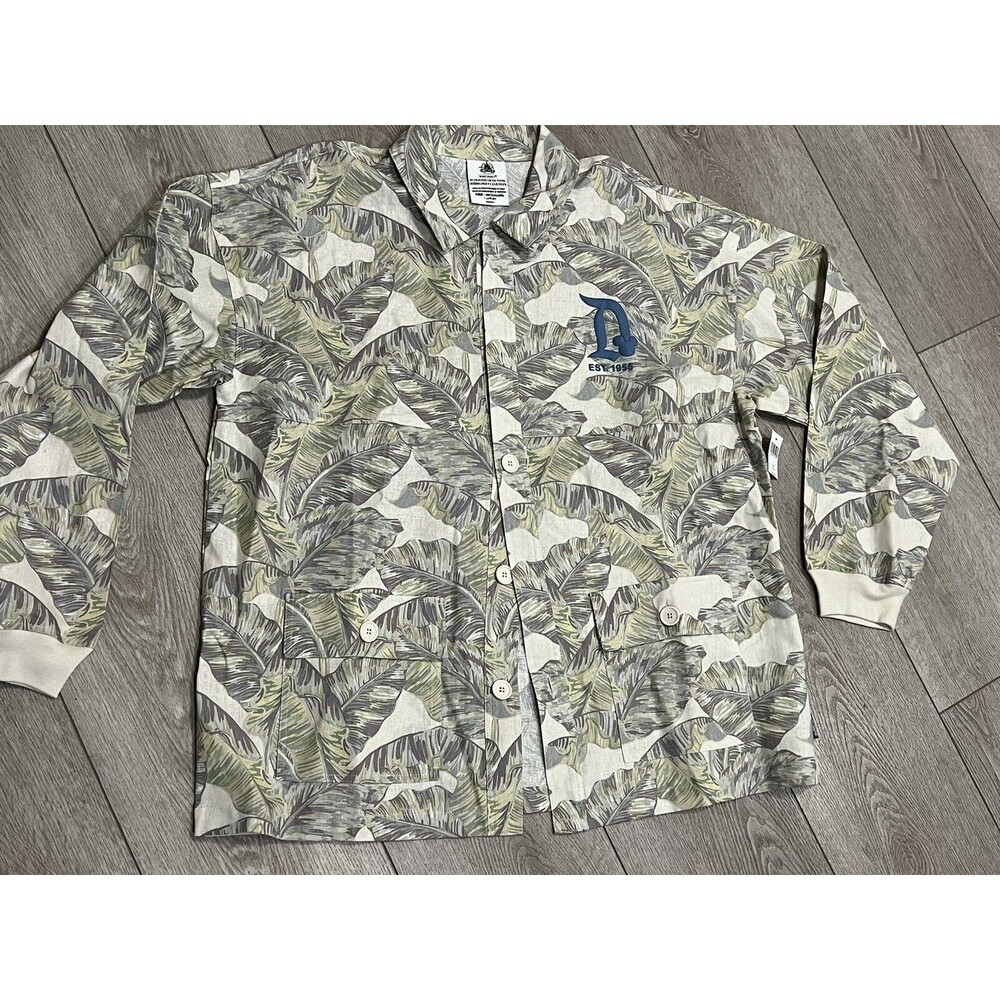 Disneyland Spirit Jersey Button down Tropical‎ Long Sleeve Shirt XXL